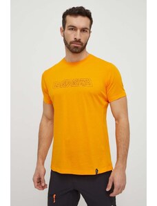 LA Sportiva tricou Outline barbati, culoarea portocaliu, cu imprimeu, F28102102