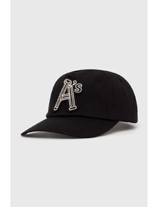 Aries șapcă de baseball din bumbac Column A Cap culoarea negru, cu imprimeu, SUAR90006