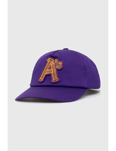 Aries șapcă de baseball din bumbac Column A Cap culoarea violet, cu imprimeu, SUAR90006