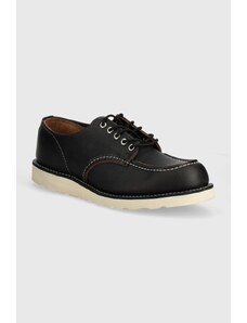Red Wing pantofi de piele Shop Moc Oxford barbati, culoarea negru, 8090