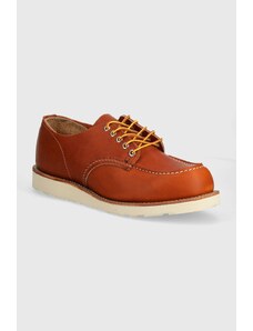 Red Wing pantofi de piele Shop Moc Oxford barbati, culoarea portocaliu, 8092