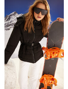 Trendyol Black Winter Essentials/Ski Collection Jachetă pufoasă impermeabilă cu glugă