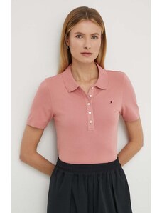 Tommy Hilfiger tricou polo femei, culoarea roz WW0WW37823
