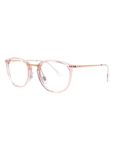 Rame ochelari de vedere Ray Ban, RB 7140 8335, rectangulari, roz transparent, plastic/metal, 49 mm x 20 mm x 150 mm