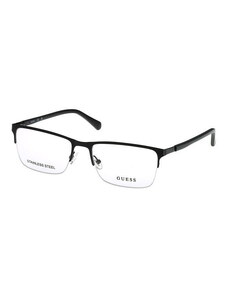 Rame ochelari de vedere Guess, GU50104 002, rectangulari, negru, metal, 54 mm x 18 mm x 145 mm