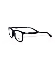 Rame ochelari de vedere unisex Ray-Ban RX7029 2077, Rectangular, Negru, Plastic, 55 mm, 17 mm, 145 mm