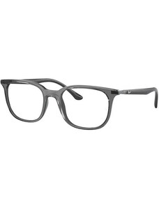 Rame ochelari de vedere unisex Ray-Ban RX7211 8205, Patrat, Gri, Plastic, 52 mm, 19 mm, 145 mm
