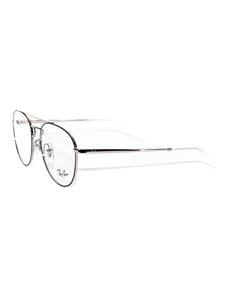 Rame ochelari de vedere unisex Ray-Ban RX6414 2983, Pilot, Negru, Argintiu, Metal, 53 mm, 18 mm, 140 mm