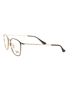 Rame ochelari de vedere unisex Ray-Ban RX6466 2905, Rectangular, Maro auriu, Metal, 51 mm, 19 mm, 145 mm