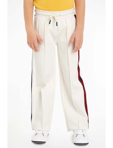 Tommy Hilfiger pantaloni de trening pentru copii culoarea alb, modelator