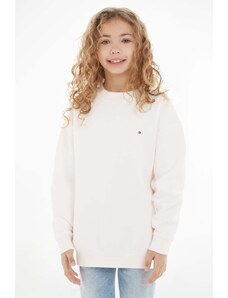 Tommy Hilfiger bluza copii culoarea alb, neted