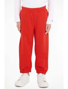 Tommy Hilfiger pantaloni de trening pentru copii culoarea rosu, cu imprimeu