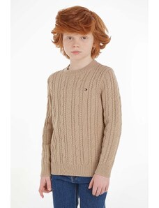 Tommy Hilfiger pulover copii culoarea bej