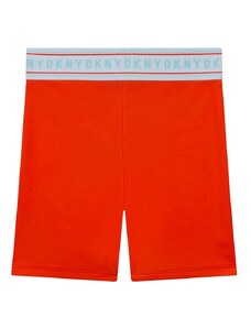 Dkny pantaloni scurti copii culoarea portocaliu, cu imprimeu