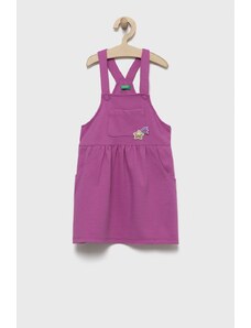 United Colors of Benetton rochie fete culoarea violet, mini, evazati