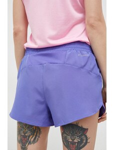 Columbia pantaloni scurți sport Hike femei, culoarea violet, uni, high waist 1991831