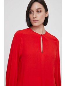 Tommy Hilfiger bluză femei, culoarea roșu, uni WW0WW41835
