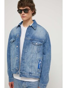 Karl Lagerfeld Jeans geaca jeans barbati, de tranzitie, oversize