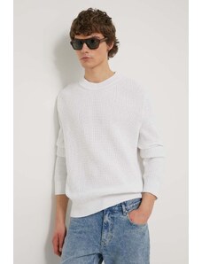 HUGO pulover bărbați, culoarea alb 50510386