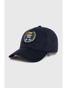 Tommy Hilfiger șapcă de baseball din bumbac culoarea bleumarin, cu imprimeu AM0AM12161