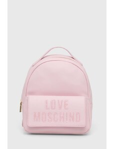 Love Moschino rucsac femei, culoarea roz, mic, cu imprimeu