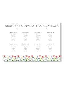 Personal Aranjarea invitațiilor la masă - Flori de câmpie