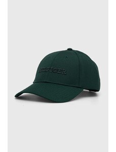 Tommy Hilfiger șapcă culoarea verde, cu imprimeu AM0AM12043