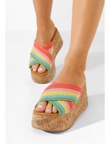 Zapatos Papuci cu platforma Sousie multicolori