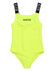 Calvin Klein Swimwear Costum de baie întreg gri / verde măr / negru