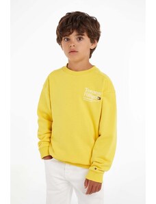 Tommy Hilfiger bluza copii culoarea galben, cu imprimeu