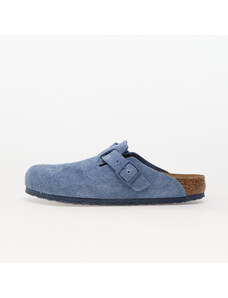 Papuci pentru bărbați Birkenstock Boston BS Suede Leather Elemental Blue