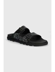 Karl Lagerfeld papuci KONDO TRED barbati, culoarea negru, KL70978