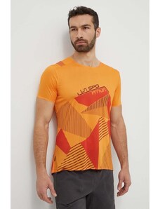 LA Sportiva tricou sport Comp culoarea portocaliu, cu imprimeu, F38102322
