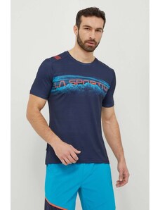 LA Sportiva tricou sport Horizon culoarea albastru marin, cu imprimeu, P65643643