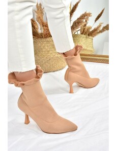 Fox Shoes Ten Knitwear Women's Thin Heeled Boots