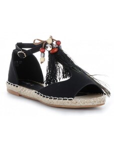 espadrile de damă Ideal Shoes negru G-9239