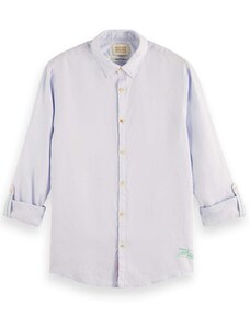 SCOTCH & SODA Cămaşă Linen With Roll-Up 177150 SC6867 shirt blue