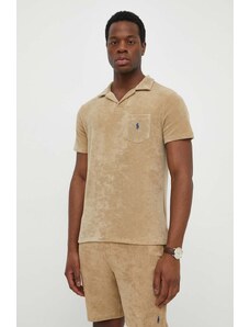 Polo Ralph Lauren tricou bărbați, culoarea bej, uni 710901044