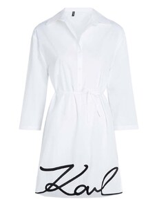 KARL LAGERFELD Rochie Karl Dna Signature Beach Dress 240W2205 100 white