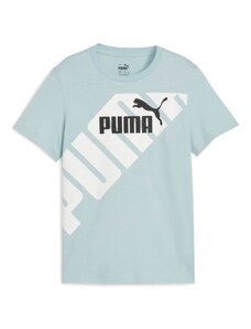 PUMA Tricou 'Power' albastru deschis / negru / alb