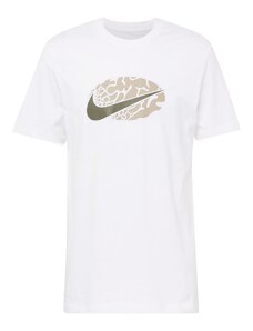 Nike Sportswear Tricou 'SWOOSH' gri taupe / negru / alb