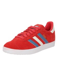 ADIDAS ORIGINALS Sneaker low 'GAZELLE' albastru / auriu / roșu / alb