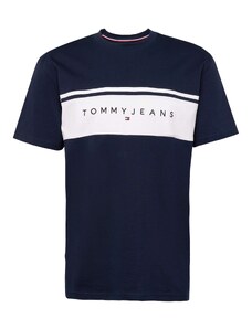 Tommy Jeans Tricou bleumarin / alb