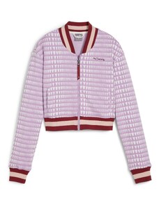 PUMA Bluză cu fermoar sport 'LEMLEM' lila / roz pal / roșu burgundy