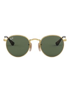 Ray-Ban ochelari de soare copii Round Kids culoarea verde, 0RJ9547S