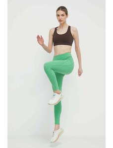 Reebok leggins de antrenament Lux culoarea verde, neted, 100076175