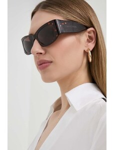 Balenciaga ochelari de soare femei, culoarea bordo