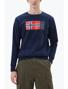 Norway Bluza barbati cu imprimeu cu logo bleumarin inchis