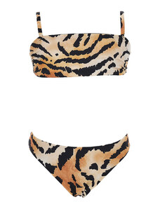 MONNALISA Tiger Print Two-piece Swimsuit