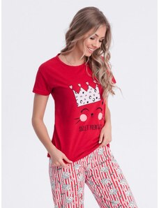 EDOTI Women's pyjamas ULR271 - red